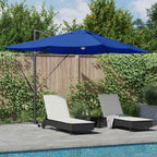 Sonnenschirm mit LED-Lichtleisten Azurblau 351 x 250 x 253 cm