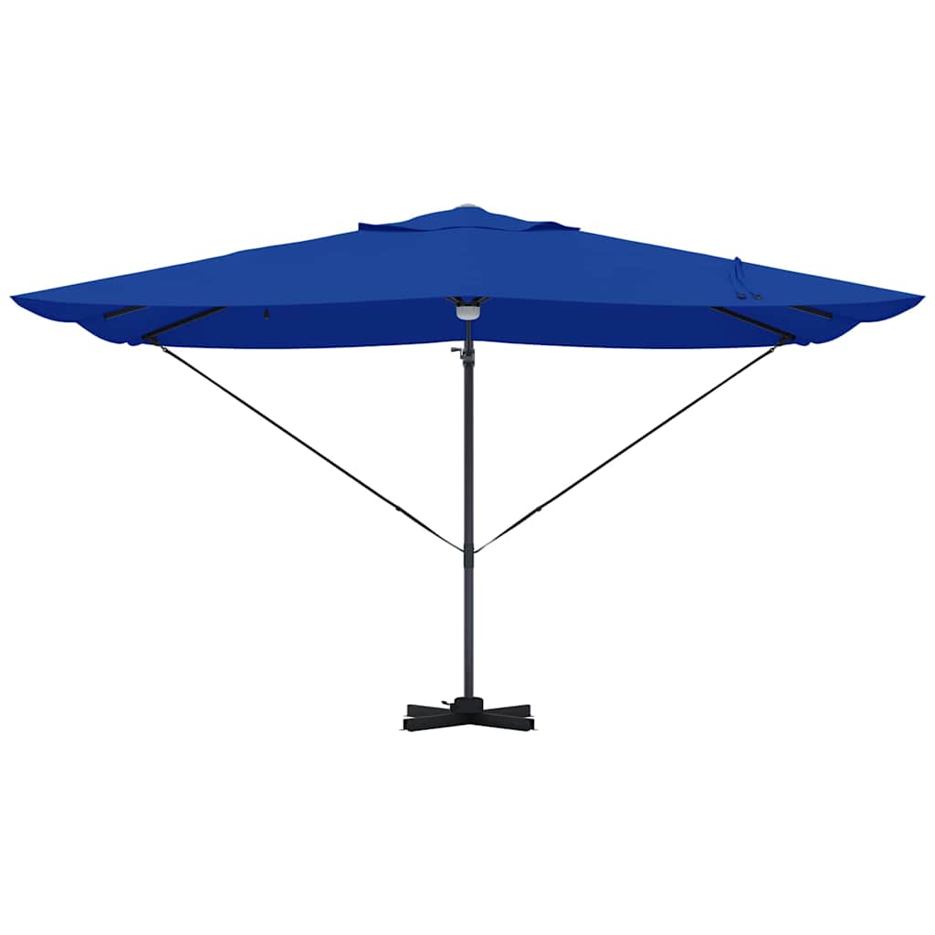 Sonnenschirm mit LED-Lichtleisten Azurblau 351 x 250 x 253 cm