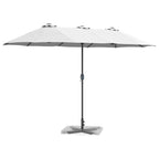 Garten-Sonnenschirm Sand 370 x 197 x 239 cm