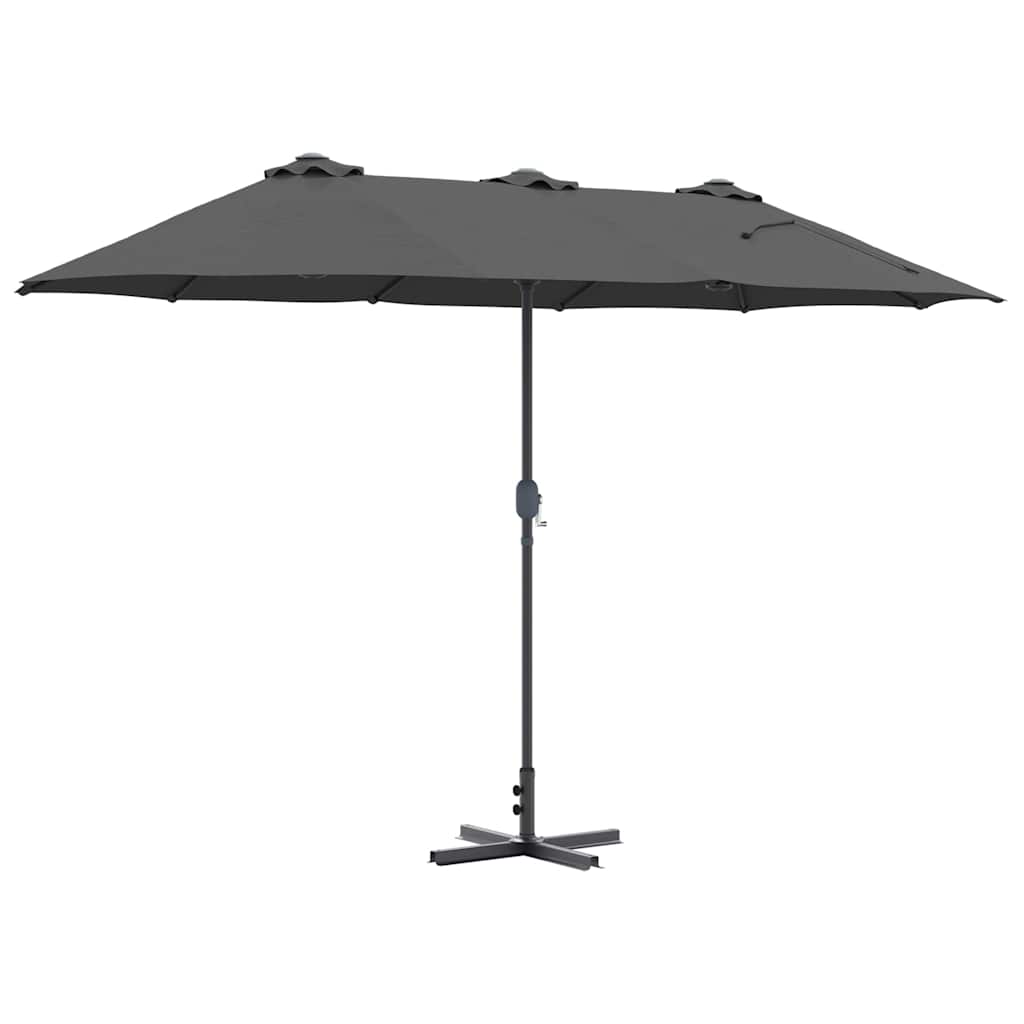 Garten-Sonnenschirm Anthrazit 370 x 197 x 239 cm