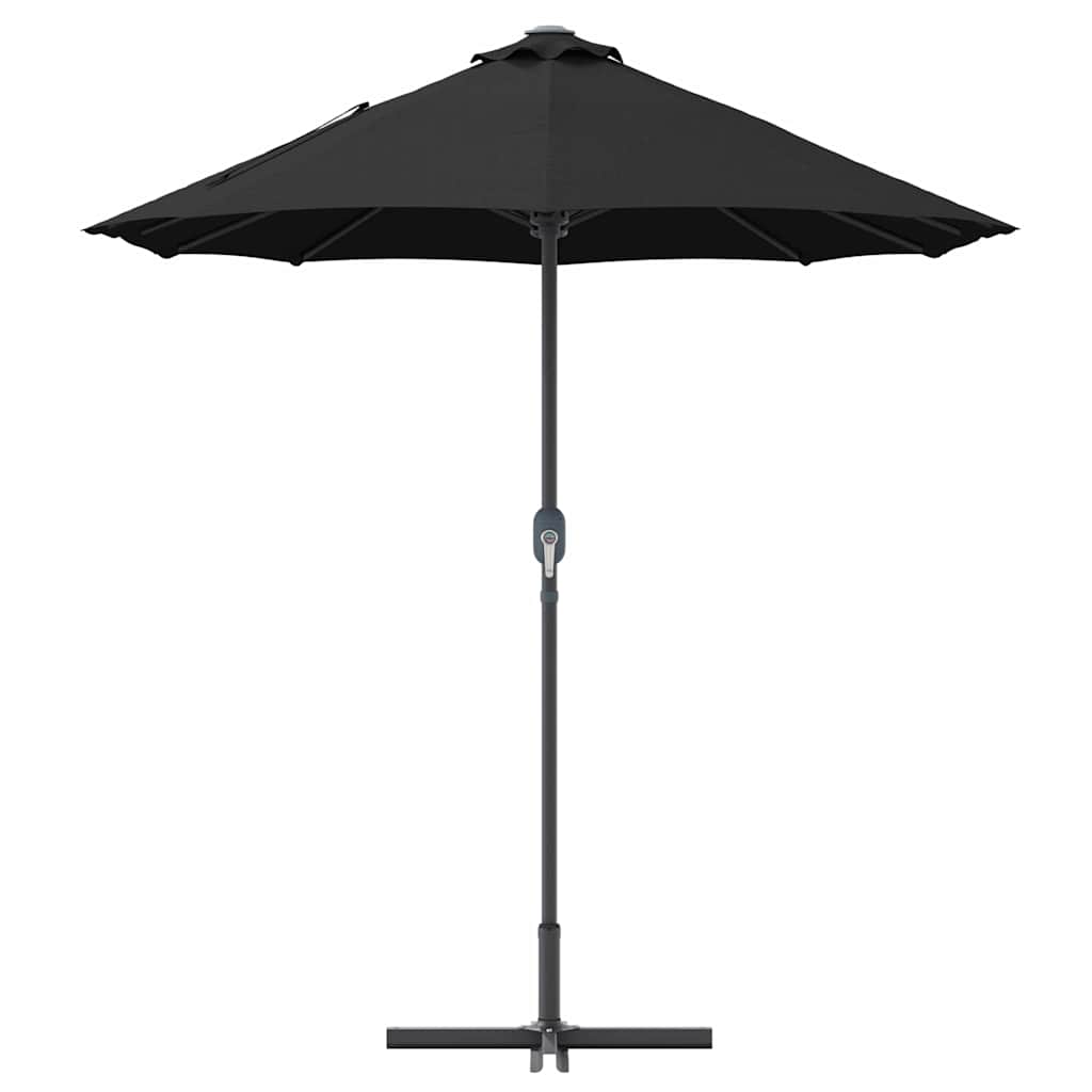 Garten-Sonnenschirm Schwarz 370 x 197 x 239 cm