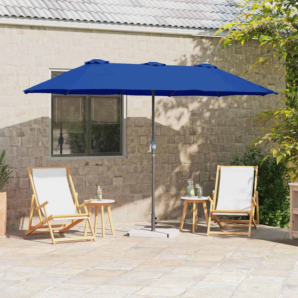 Garten-Sonnenschirm Azurblau 370 x 197 x 239 cm