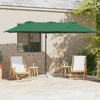 Sonnenschirm Grün 372 x 198 x 243 cm Polyester und Aluminium