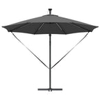 Sonnenschirm mit LED-Lichtleisten Anthrazit 294 x 294 x 248 cm