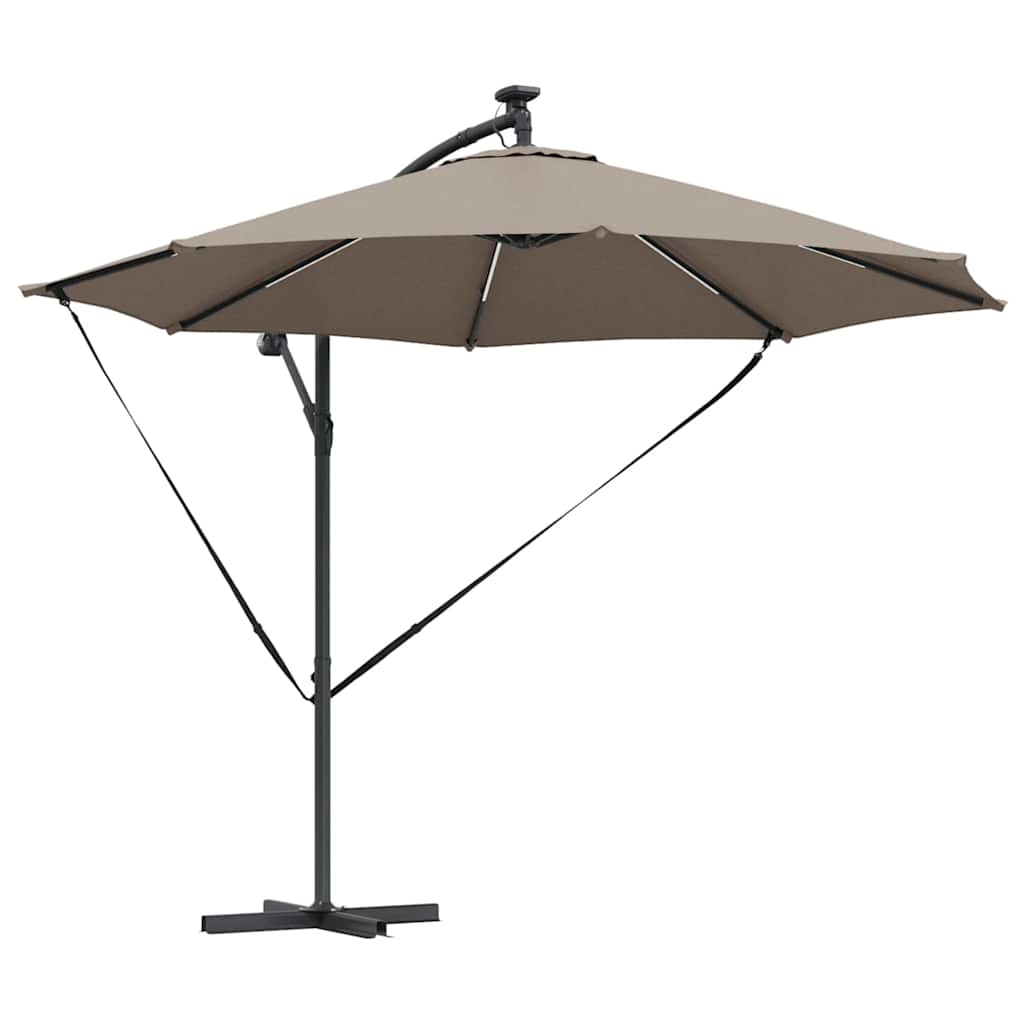 Sonnenschirm Taupe 294 x 294 x 248 cm Polyester und Aluminium