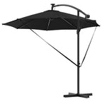 Sonnenschirm 294 x 294 x 248 cm Polyester und Aluminium Schwarz