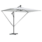 Sonnenschirm Sand 294 x 200 x 270 cm Polyester und Aluminium