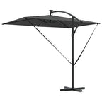 Sonnenschirm mit LED-Lichtleisten Anthrazit 294 x 200 x 270 cm