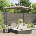Sonnenschirm Taupe 294 x 200 x 270 cm Polyester und Aluminium