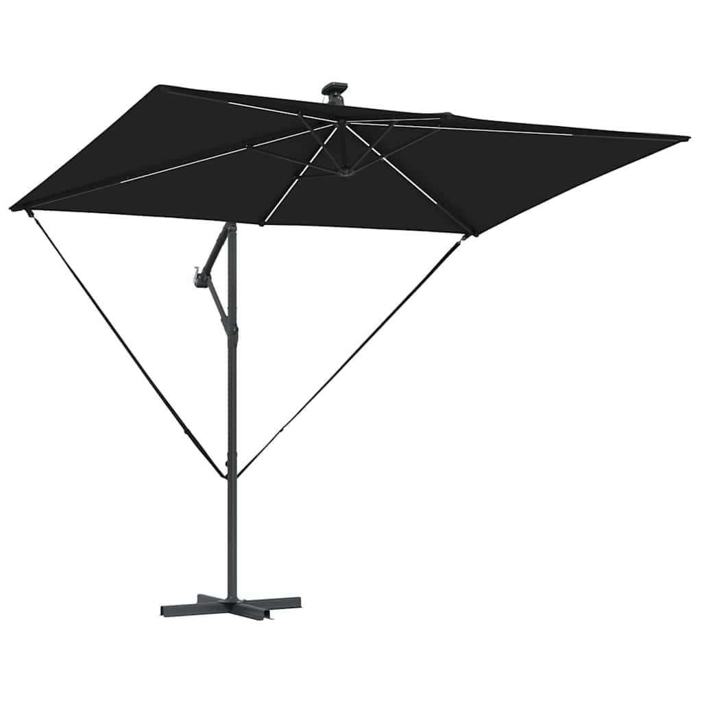Sonnenschirm Schwarz 294 x 200 x 270 cm Polyester und Aluminium