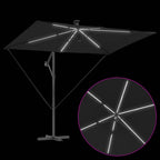 Sonnenschirm Schwarz 294 x 200 x 270 cm Polyester und Aluminium