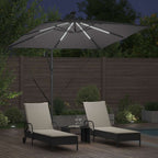Sonnenschirm mit LED-Lichtleisten Anthrazit 249 x 249 x 250 cm