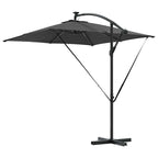Sonnenschirm mit LED-Lichtleisten Anthrazit 249 x 249 x 250 cm