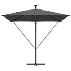 Sonnenschirm mit LED-Lichtleisten Anthrazit 249 x 249 x 250 cm