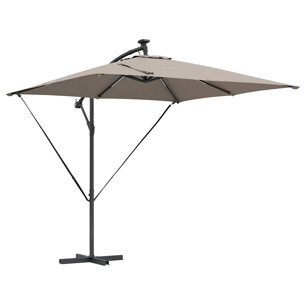 Sonnenschirm Taupe 249 x 249 x 250 cm Polyester und Aluminium