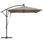 Sonnenschirm Taupe 249 x 249 x 250 cm Polyester und Aluminium