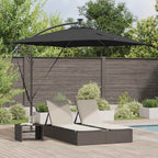 Sonnenschirm Schwarz 249 x 249 x 250 cm Polyester und Aluminium