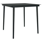 5-tlg. Garten-Essgruppe mit Kissen Braun Poly Rattan Glas