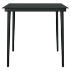 3-tlg. Garten-Essgruppe mit Kissen Braun Poly Rattan Glas