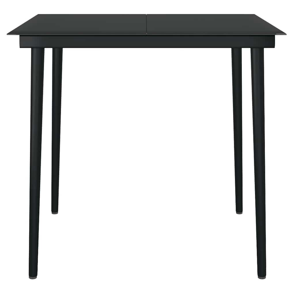3-tlg. Garten-Essgruppe mit Kissen Grau Poly Rattan Glas
