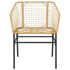 3-teiliges Garten-Esszimmer-Set Braunes Polyrattanglas
