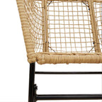 3-teiliges Garten-Esszimmer-Set Braunes Polyrattanglas