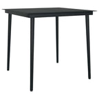 5-tlg. Garten-Essgruppe mit Kissen Braun Poly Rattan Glas