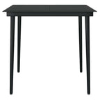 3-tlg. Garten-Essgruppe mit Kissen Grau Poly Rattan Glas