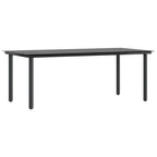 9-tlg. Garten-Essgruppe mit Kissen Schwarz Poly Rattan Glas