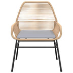 9-tlg. Garten-Essgruppe mit Kissen Braun Poly Rattan Glas