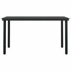 5-tlg. Garten-Essgruppe mit Kissen Grau Poly Rattan Glas
