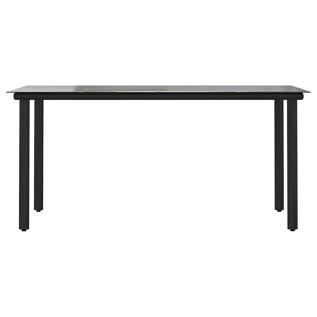 7-tlg. Garten-Essgruppe mit Kissen Grau Poly Rattan Glas