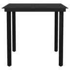 5-tlg. Garten-Essgruppe mit Kissen Braun Poly Rattan Glas