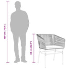 7-tlg. Garten-Essgruppe mit Kissen Braun Poly Rattan Glas