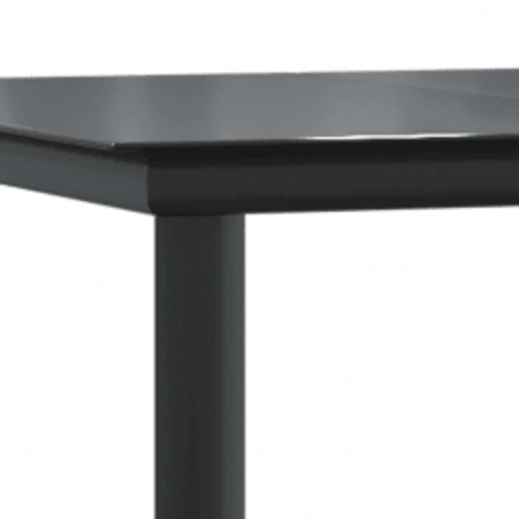 5-tlg. Garten-Essgruppe mit Kissen Grau Poly Rattan Glas