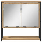Badezimmermöbel-Set mit Regal mit Tür 2 pcs Braun Holzwerkstoff