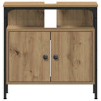 Badezimmermöbel-Set mit Regal mit Tür 3 pcs Braun Holzwerkstoff