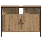 Badezimmermöbel-Set mit Regal mit Tür 3 pcs Braun Holzwerkstoff