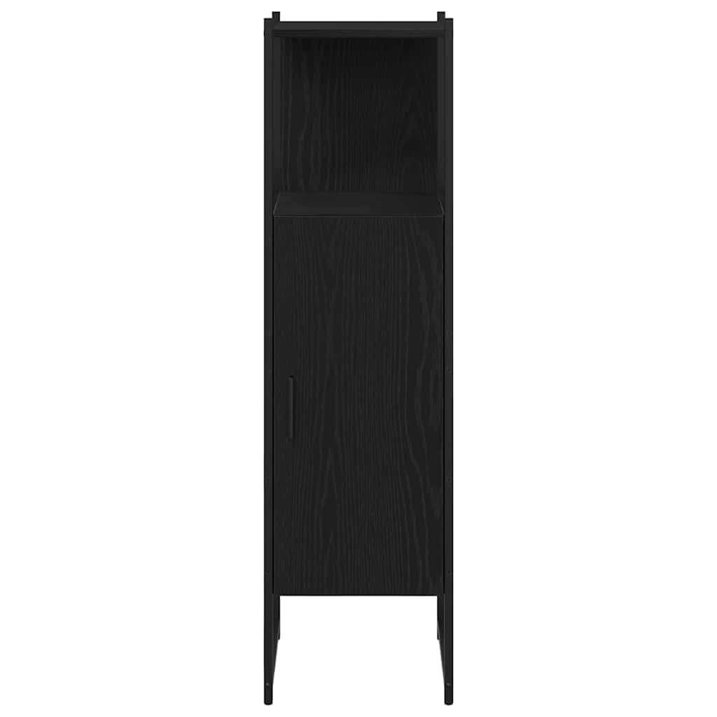 Badezimmermöbel-Set mit Regal 3 pcs Schwarz Holzwerkstoff