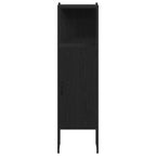Badezimmermöbel-Set mit Regal 3 pcs Schwarz Holzwerkstoff