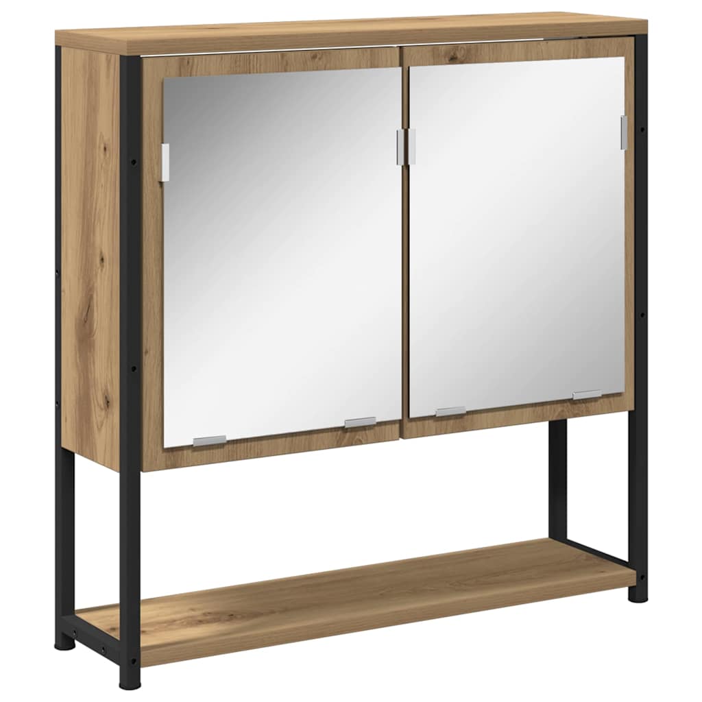 Badezimmermöbel Set mit Regal 4 pcs Artisan-Eiche Holzwerkstoff