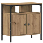 Badezimmermöbel Set mit Regal 4 pcs Artisan-Eiche Holzwerkstoff