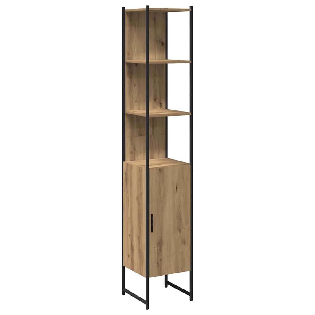 Badezimmermöbel Set mit Regal 4 pcs Artisan-Eiche Holzwerkstoff