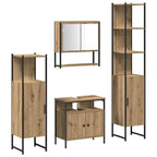 Badezimmermöbel Set mit Regal 4 pcs Artisan-Eiche Holzwerkstoff