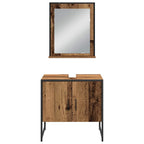 Badezimmermöbel Set mit Speicher 4 pcs Braun 33 x 33 x 185.5 cm