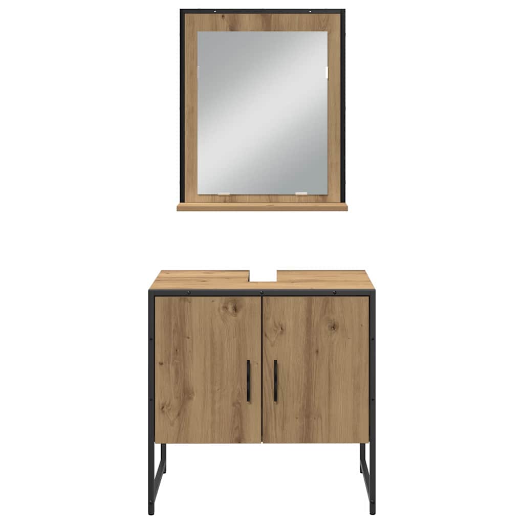 Badezimmermöbel Set mit Speicher 4 pcs Braun 33 x 33 x 185.5 cm