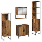 Badezimmermöbel Set mit Speicher 4 pcs Braun 33 x 33 x 185.5 cm