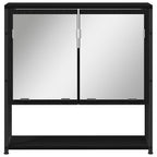 Badezimmermöbel-Set mit Regal 4 pcs Schwarz Holzwerkstoff