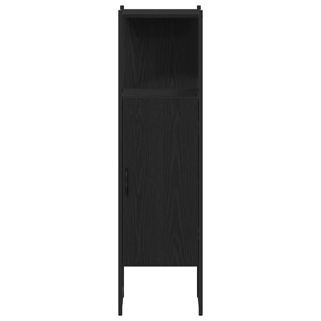 Badezimmermöbel Set 4 pcs Schwarz Eichen-Optik Holzwerkstoff
