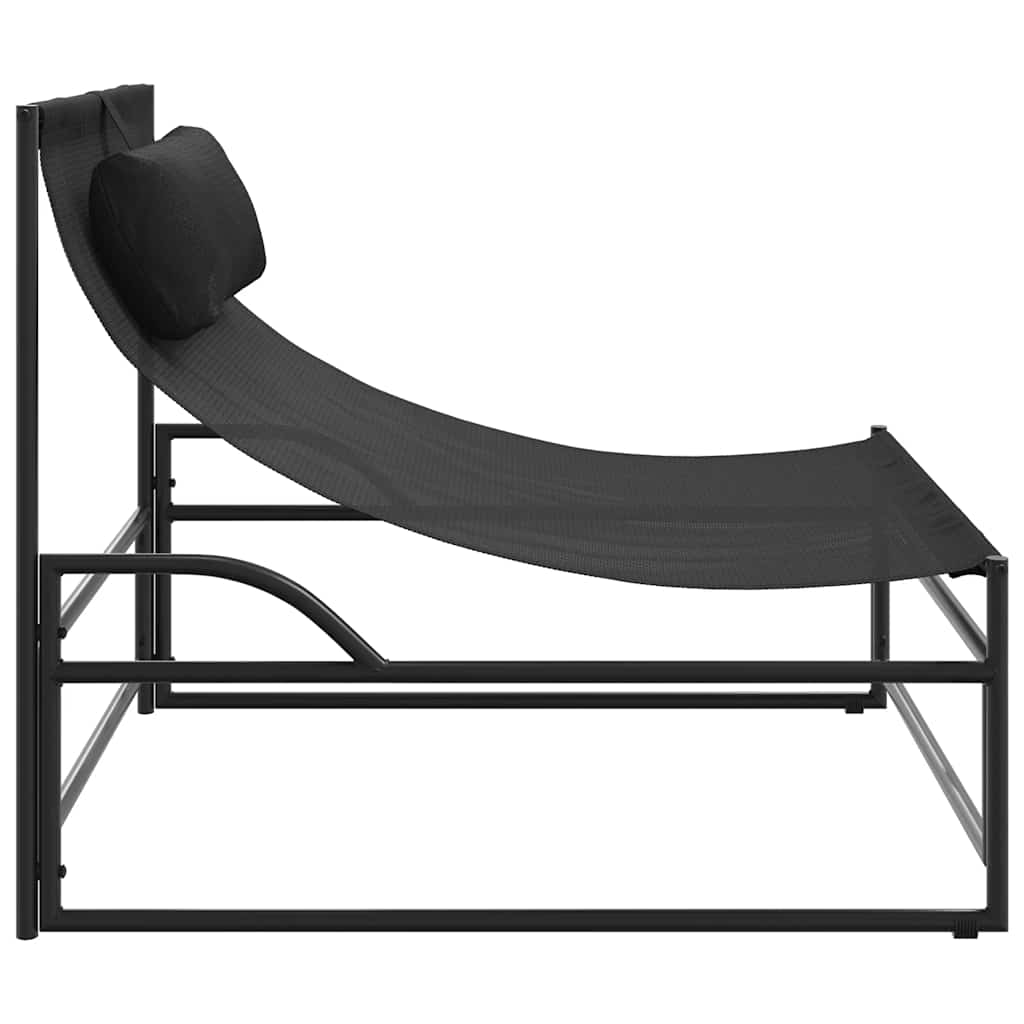Gartenliege Anthrazit 87x74x73 cm Stahl und Textilene